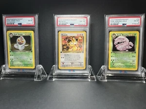 Pokémon TCG 1st Edition HOLO Dark Arbok, Weezing & Rocket Meowth - Picture 1 of 8