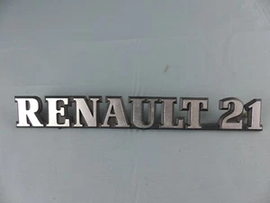 RENAULT  21 emblème logo sigle insigne monogramme hayon coffre en aluminium - Picture 1 of 2