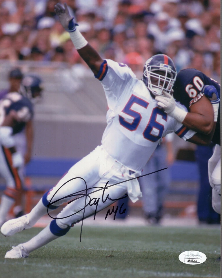 ЦВЕТНАЯ ФОТОГРАФИЯ ЛОРЕНСА ТЭЙЛОРА С АВТОГРАФОМ 8x10 NEW YORK GIANTS JSA - Изображение 1 из 1