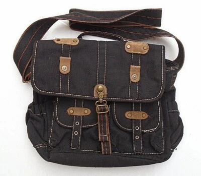 Feidean Crossbody Messanger Laptop Bag Medium Black - Image 1 of 4