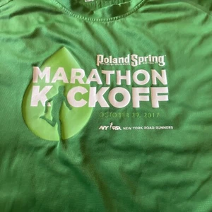 NYC Marathon Kickoff Shirt NYRR 2017 Poland Spring New Balance Women's Sz M - Picture 1 of 9