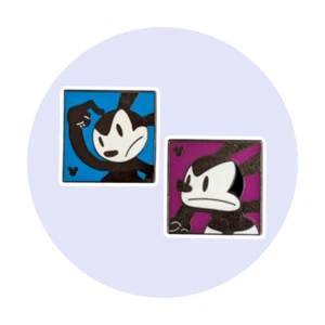 Oswald the Lucky Rabbit Disney Pins: Blue Thinking and Purple Anger Emotion - Picture 1 of 5