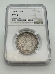 1907-O VF35 Barber Half Dollar 50c NGC - Picture 1 of 2