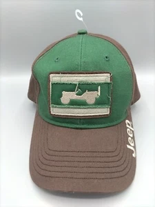 Jeep Baseball Hat- Strapback Cap Adjustable Embroidery Logo Beige, Brown, Green  - Picture 1 of 6