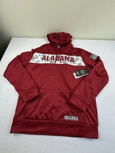 Alabama Crimson Tide Men Hoodie Med Military Camo OHT USA Flag Colosseum New - Picture 1 of 8