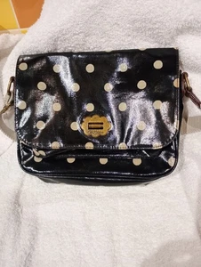 Cath Kidston Original Black Polka Dot Cross Body Satchel Bag - Picture 1 of 8