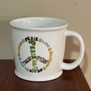 Natural Life Ceramic Peace Love Happiness Mug - Picture 1 of 10