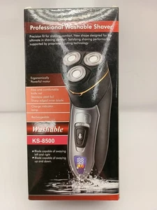 Wet/Dry Ricaricabile 3 Testine Rasoio Rotante Professionale Lavabile NUOVO NUOVO CON SCATOLA - Foto 1 di 4