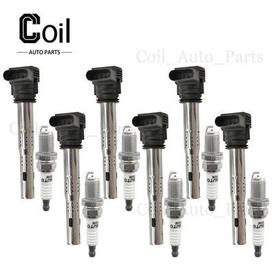 Bobina de encendido y bujía 6 piezas para CC Volkswagen V6 3,6 L 2017-2017 Foto 1 de 4