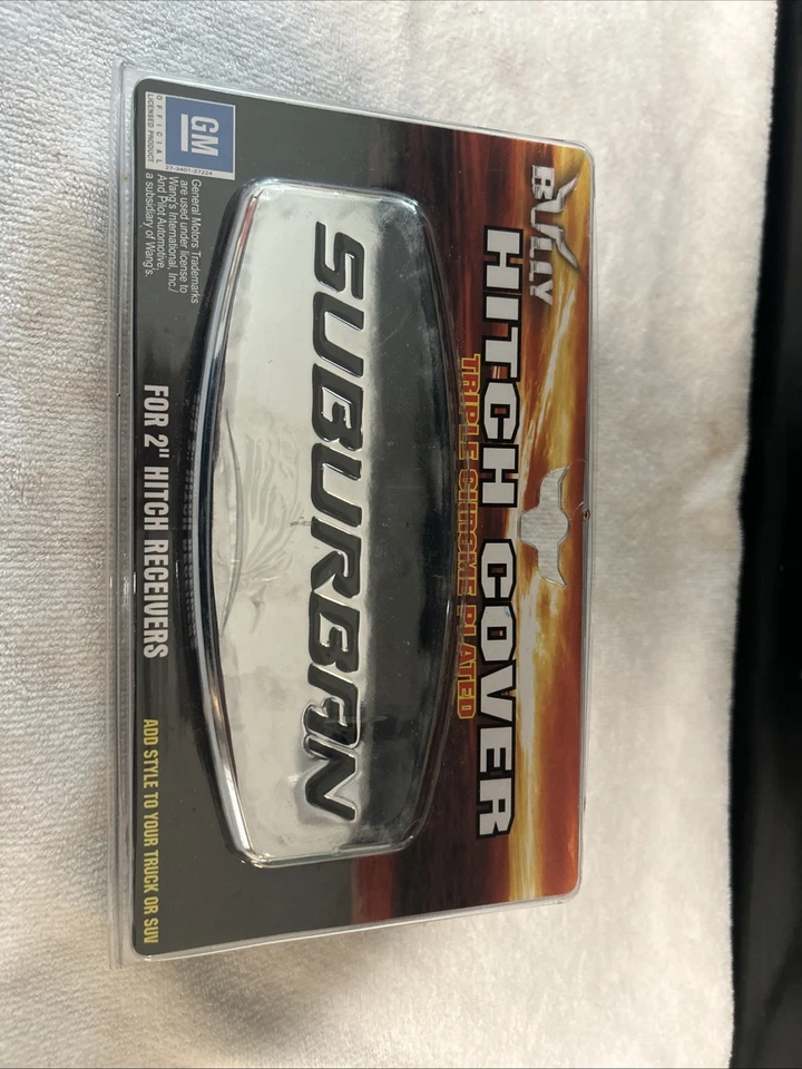 Bully Chevy Suburban Logo Hitch Cover CRB-01A Fits 2” Receivers Triple Chrome - Image 1 of 1