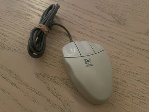 Vtg Logitech Mouseman 3 Button Serial-MousePort M-CQ38 Mechanical Ball Mouse - Picture 1 of 4