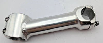 NEW SILVER 1 1/8" 125MM X 15° DEGREE THREADLESS STEM 25.4MM CLAMP LONG - Image 1 of 4