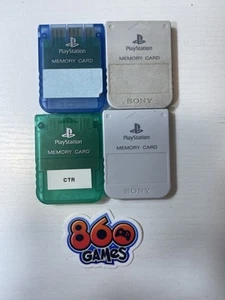 Lote de 4 tarjetas de memoria Sony PlayStation 1 PS1 - Imagen 1 de 1