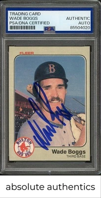 Fleer Wade Boggs 1983 automático RC PSA auténtico Foto 1 de 2