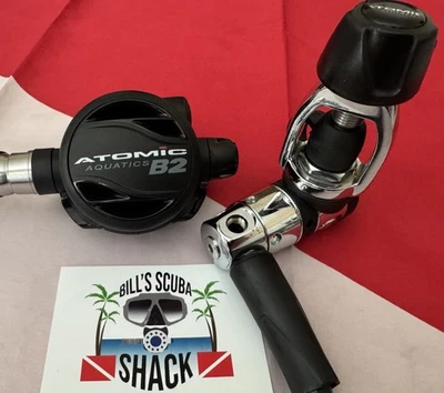 ATOMIC AQUATICS B2+ YOKE + BLACK EDITION  HIGH QUALITY REGULATOR ! - Image 1 of 4