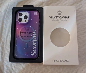 💥 Velvet Caviar Iridescent iPhone 15 Pro Max Case Mag Safe Horoscope Scorpio - Picture 1 of 2