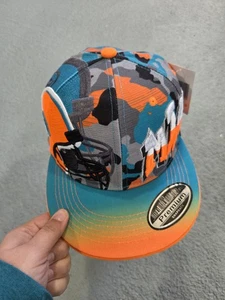 Miami Dolphins Big Logo Spellout Graffiti Camo Snapback City Edition Hat NWT - Picture 1 of 7