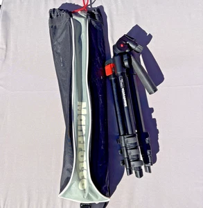 Manfrotto Digi 718SHB Tripod aluminum legs lightweight with case VGC - Picture 1 of 21