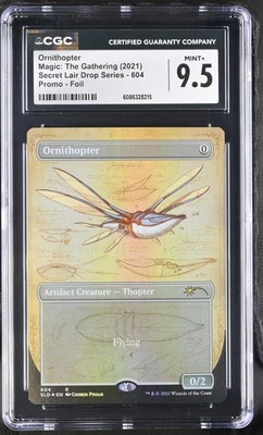 ORNITHOPTER Secret Lair Foil Bonus Card Schematic CGC 9.5 MTG [Nostalgium] - Image 1 of 2