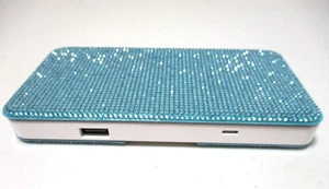 Riki Loves Riki POTENTE Aqua Brillo Iluminado Cartera Espejo USB Banco de Alimentación Brillante - Imagen 1 de 10