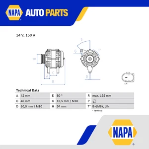 Alternator fits FORD TRANSIT CONNECT 1.5D 1.6D 2013 on Bosch AV6N10300GC Quality - Picture 1 of 8