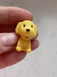 Hund Figur Miniatur Sammlerstück Harz Welpe Statue 2" golden - Bild 1 von 8