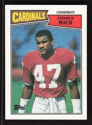 Cedric Mack 1987 Topps #338 Rookie St. Louis Cardinals Football Card EX-MINT - Image 1 of 2