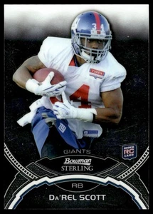 2011 Bowman Sterling Da'Rel Scott #26 Rookie New York Giants - Picture 1 of 2