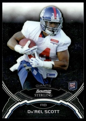 2011 Bowman Sterling Da'Rel Scott #26 Rookie New York Giants - Image 1 of 2