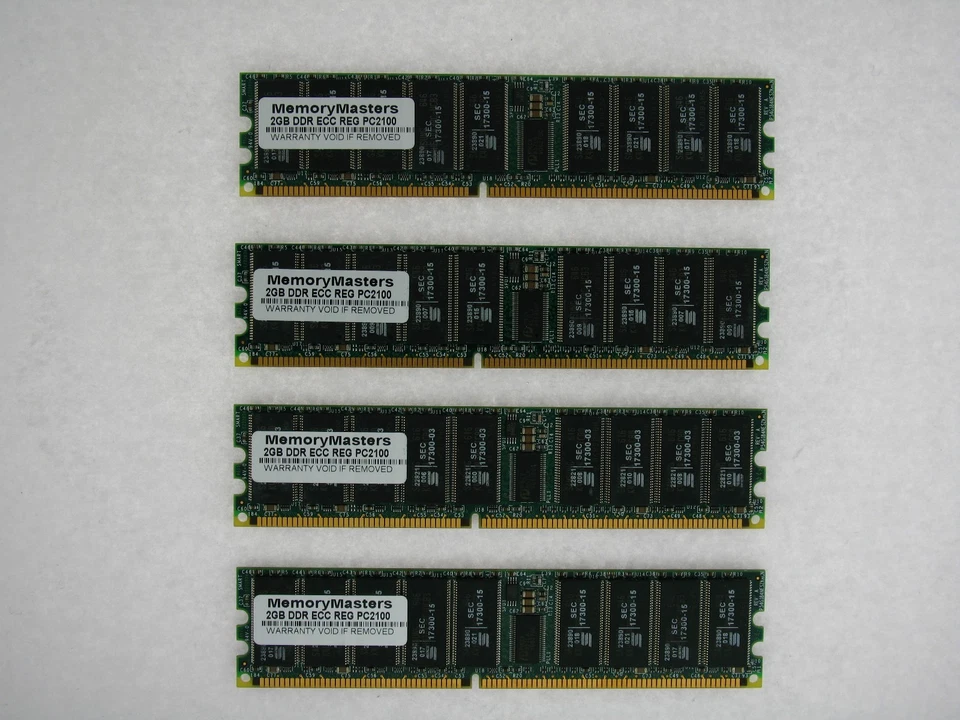 8GB (4X2GB) DDR MEMORY RAM PC2100 ECC REG DIMM 184-PIN - Image 1 of 1