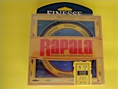 Línea de pesca monofilamento Rapala Premium - transparente - 4 lb, 360 yardas - NUEVO Foto 1 de 3