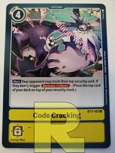 Code Cracking ® BT3-102 U ® Non Comune ® Digimon Ver. 1.5 ® Inglese - Picture 1 of 1