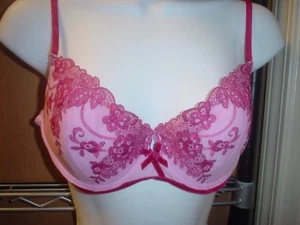 Balconet Victorias Secret Floral Bordado Rosa/Rojo 34C Nuevo sin Etiquetas - Imagen 1 de 5