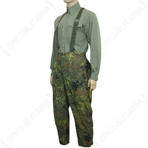 Pantalones impermeables Flecktarn originales - Goretex - excedente genuino del ejército alemán - Imagen 1 de 5