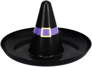 Halloween Plastic Round Witch Hat Trays 13.5" (Set of 2) Black, Free Shipping! - Picture 1 of 1
