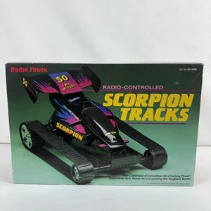 Vintage 1993 Radio Shack Scorpion Tracks RC Car RC280 Racing Motor WORKS 60-4096 - Picture 1 of 15