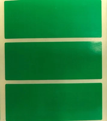 Large - Green 30 x 78mm Colour Code Rectangles - Filing / Stickers / Labels - Image 1 of 2