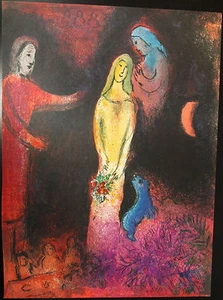 Marc CHAGALL Offset Lithograph Bookplate, Chloe Dressed Coiffured By Clearista - Picture 1 of 2