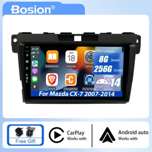 Radio de coche de 9"" para Mazda CX-7 2007-2014 Android 14 GPS NAVEGACIÓN BT IPS Carplay 8+256G - Imagen 1 de 14