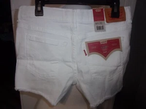 Levi's Girl's Girlfriend Shorts White Size 12 reg - Picture 1 of 2