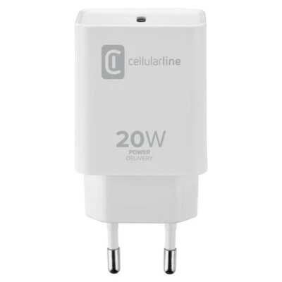Cellular Line Caricabatterie USB Type-C CHARGER 20W Power Delivery White - Immagine 1 di 2