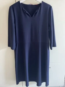 s.Oliver Damen Kleid 3/4 Arm Knielang dunkelblau Blau 42 XL getragen - Bild 1 von 5