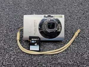 Canon PowerShot SD770 IS 10MP Digital Camera W/ Battery, 4GB SD Card - Picture 1 of 8