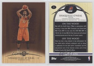 2008-09 Topps Hardwood Mahogany Wood /75 Shaquille O'Neal #5 HOF