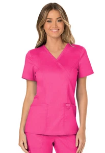 Blusa Médica Eléctrica Rosa Cherokee Ropa de Trabajo Revolution Envolvente Simulada WW610 EEPI - Imagen 1 de 5