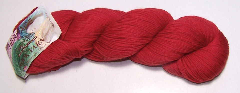 100g skein Cascade Heritage Merino Wool & Nylon Sock yarn #5661 ZINNIA RED - Image 1 of 1