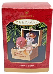 Hallmark Ornament Sister To Sister, 1997, Sisters Are Treasured Friends NIB - Picture 1 of 7