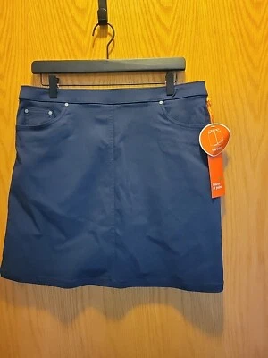 Hearts of Palm Women’s Essential Solid Tech Stretch  Navy Blue Skort Size 12 NWT - Image 1 of 4