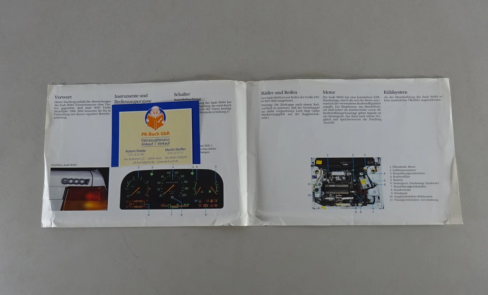 Supplemento Al Manuale D'uso Saab 9000I M 1986 Stato 1985 - Immagine 1 di 1