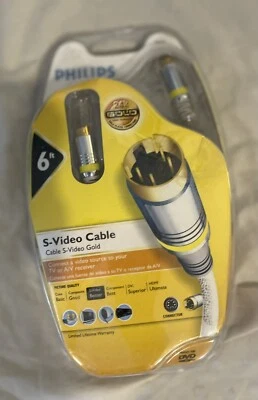 Philips 6ft S-Video Cable #M62791 Gold Plated Connectors 24k New in Package - Image 1 of 2